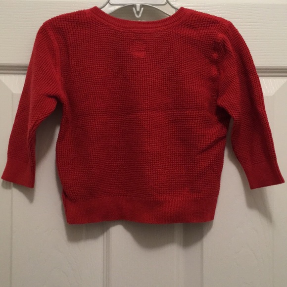 BabyGAP Red Waffle Knit Sweater 12-18 months - Picture 3 of 5